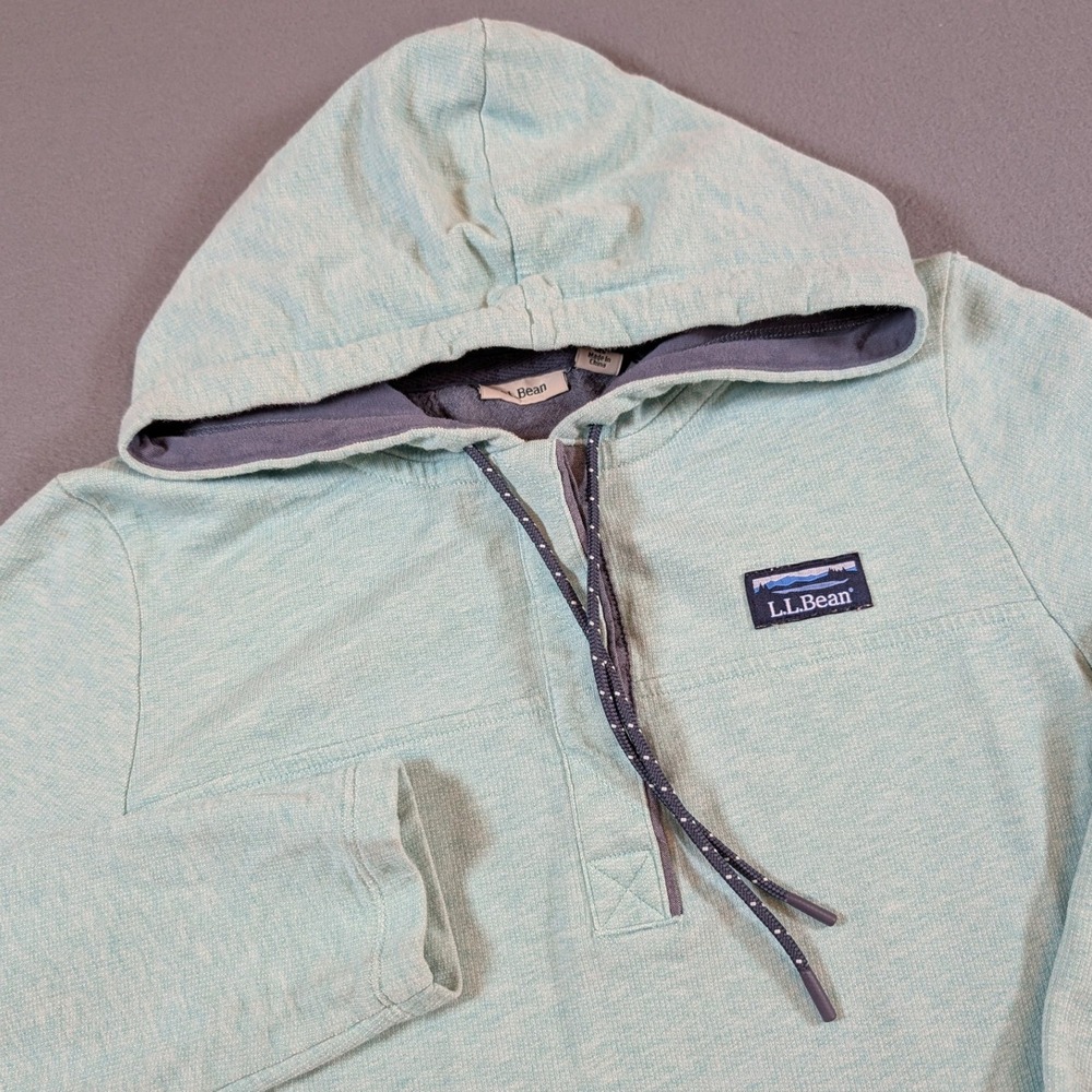 L.L. Bean Womens Rugby 1/4 Hoodie Pullover‎ SweatshirtSize Small Reg